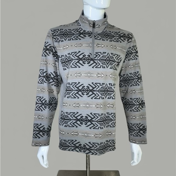 Powder River Outfitters by Panhandle Men’s Pro Southwestern 1/4 Zip Henley - Picture 1 of 6